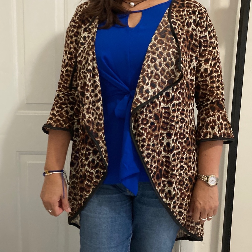 NWOT leopard print circle duster